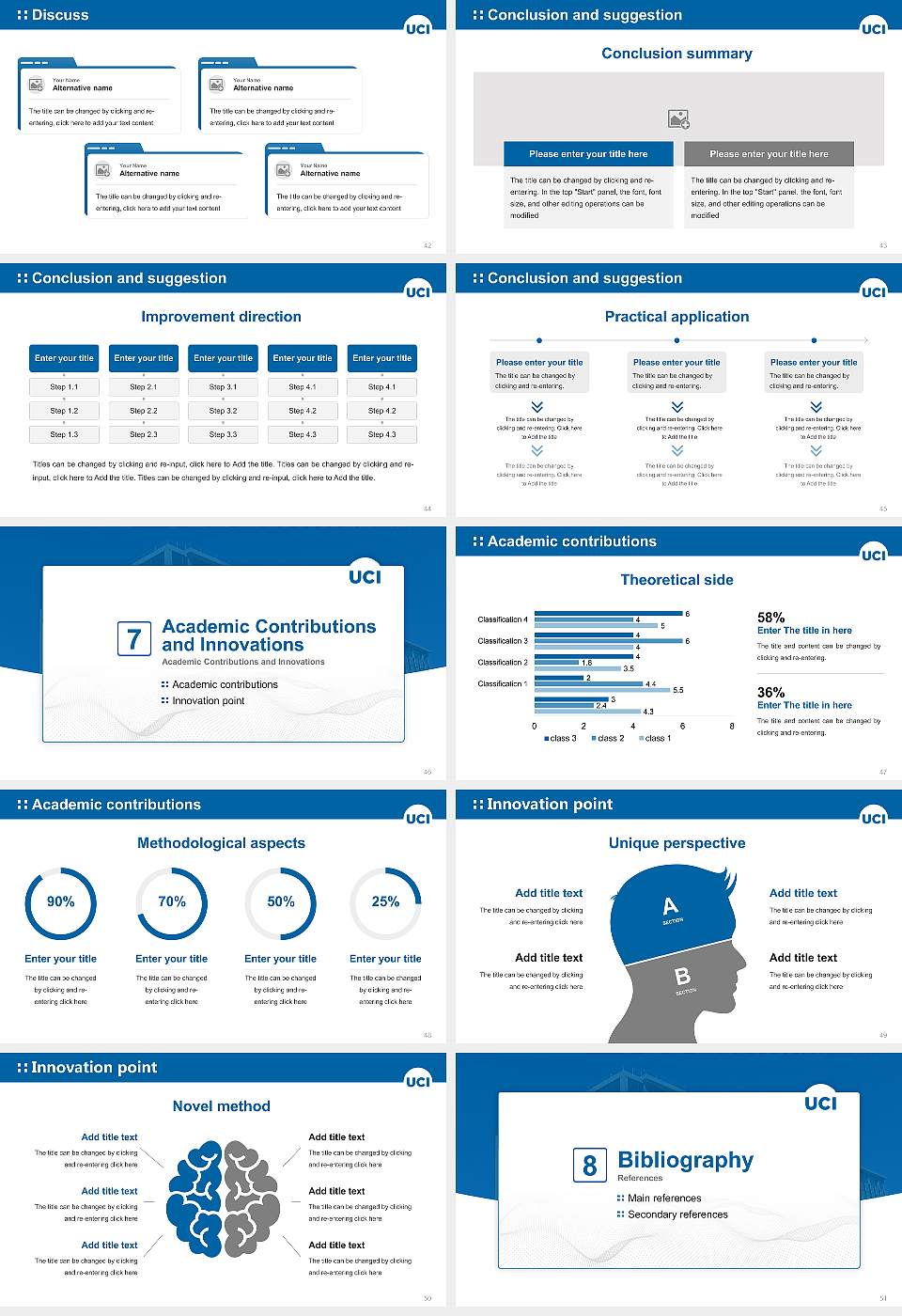 University of California-Irvine Graduation Thesis Defense PPT Template16:9 ratio PPT effect preview image6