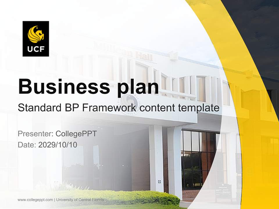 University of Central Florida Competition/Entrepreneurship Contest PPT Template4:3 ratio PPT effect preview image9