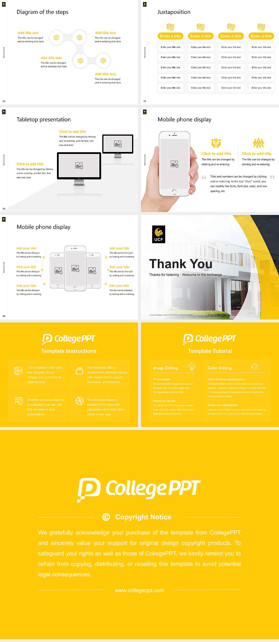 University of Central Florida Competition/Entrepreneurship Contest PPT Template4:3 ratio PPT effect preview image9