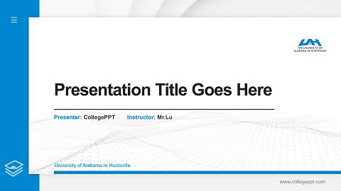 University of Alabama in Huntsville Thesis Proposal/Graduation Defense PPT Template