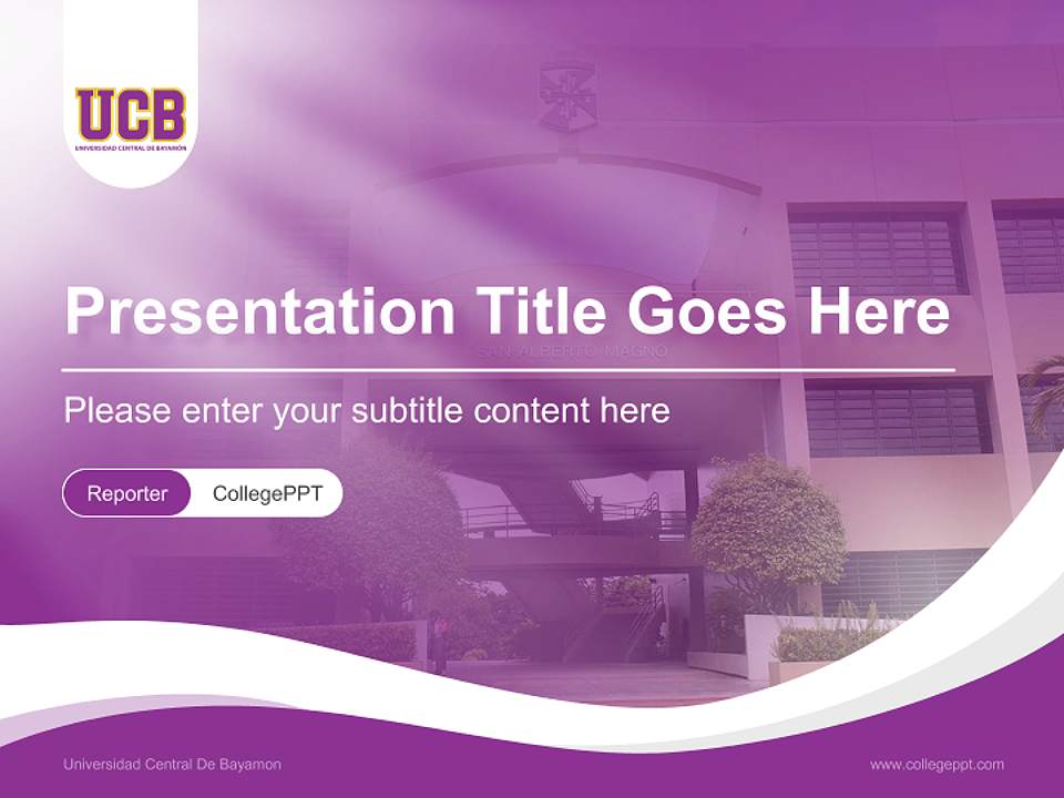 Universidad Central De Bayamon Lecture Sharing and Networking Event PPT Template4:3 ratio PPT effect preview image4