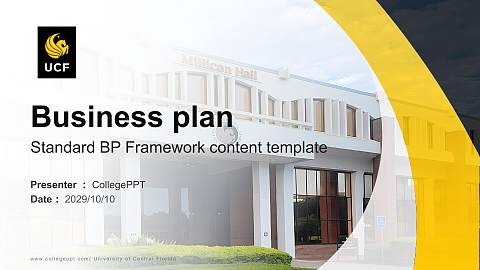 University of Central Florida Competition/Entrepreneurship Contest PPT Template