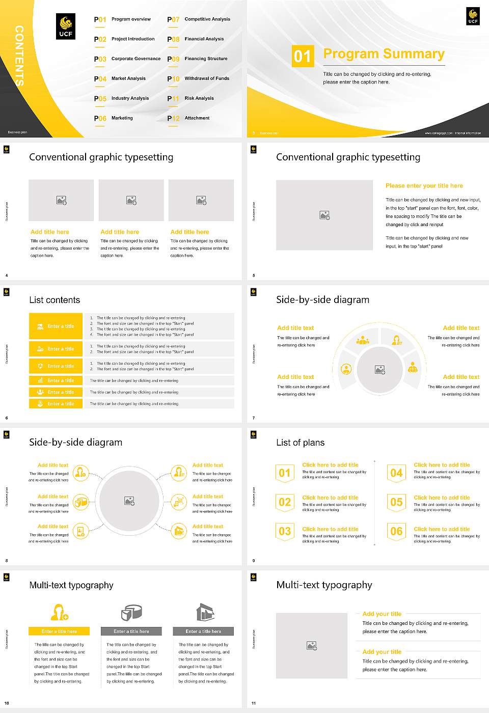 University of Central Florida Competition/Entrepreneurship Contest PPT Template16:9 ratio PPT effect preview image2