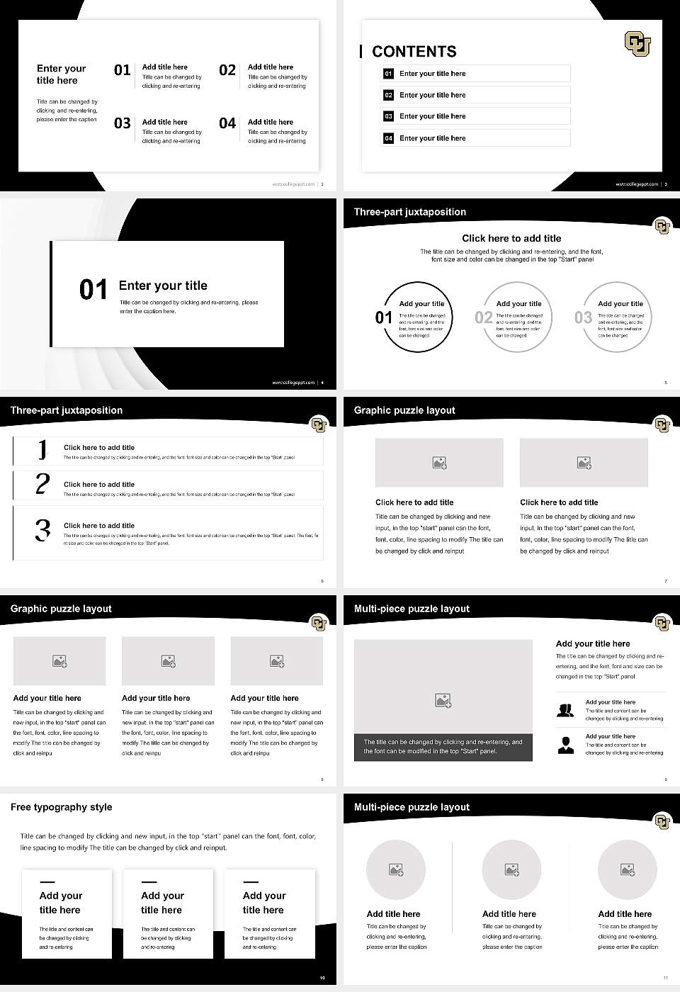 University of Colorado Colorado Springs Academic Presentation/Research Findings Report PPT Template16:9 ratio PPT effect preview image2