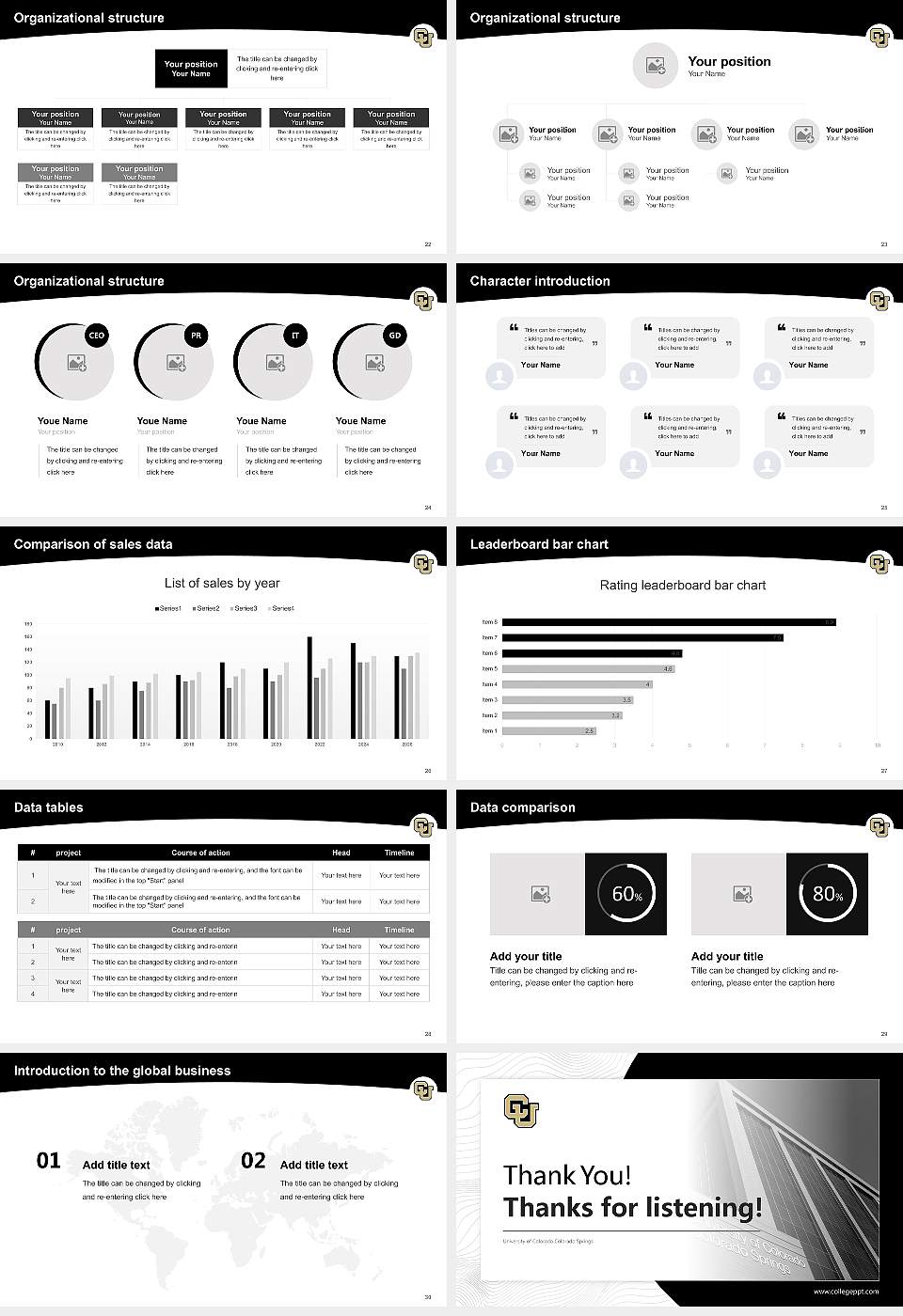 University of Colorado Colorado Springs Academic Presentation/Research Findings Report PPT Template16:9 ratio PPT effect preview image4