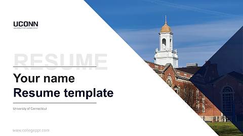 University of Connecticut Resume PPT Template