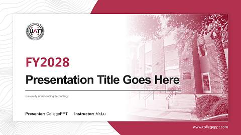 University of Advancing Technology Academic Presentation/Research Findings Report PPT Template