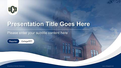 University of Central Oklahoma Lecture Sharing and Networking Event PPT Template