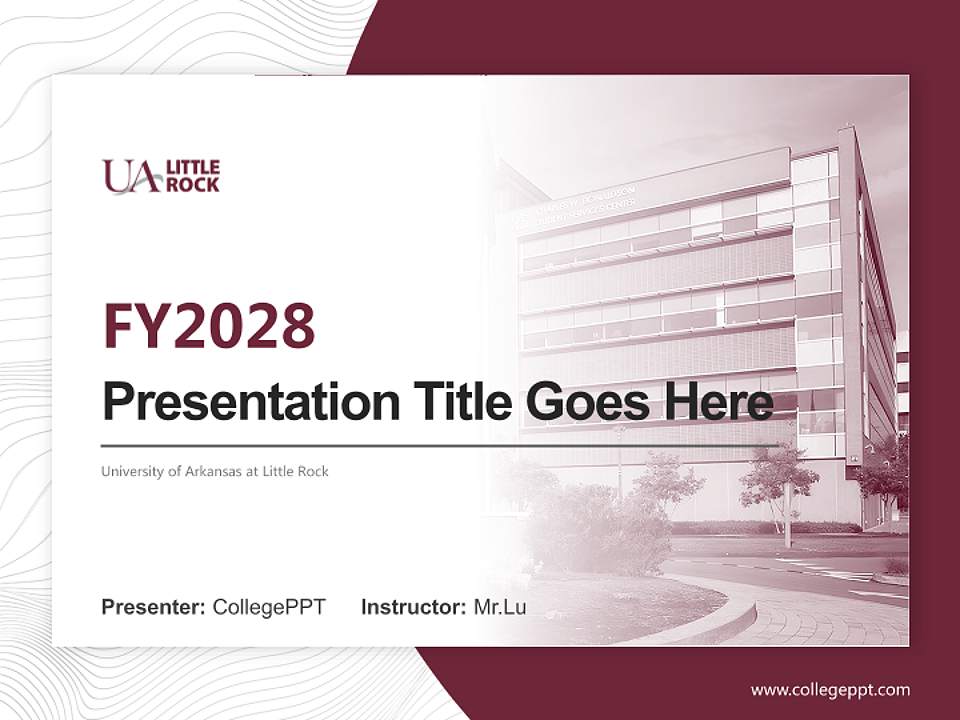 University of Arkansas at Little Rock Academic Presentation/Research Findings Report PPT Template4:3 ratio PPT effect preview image5