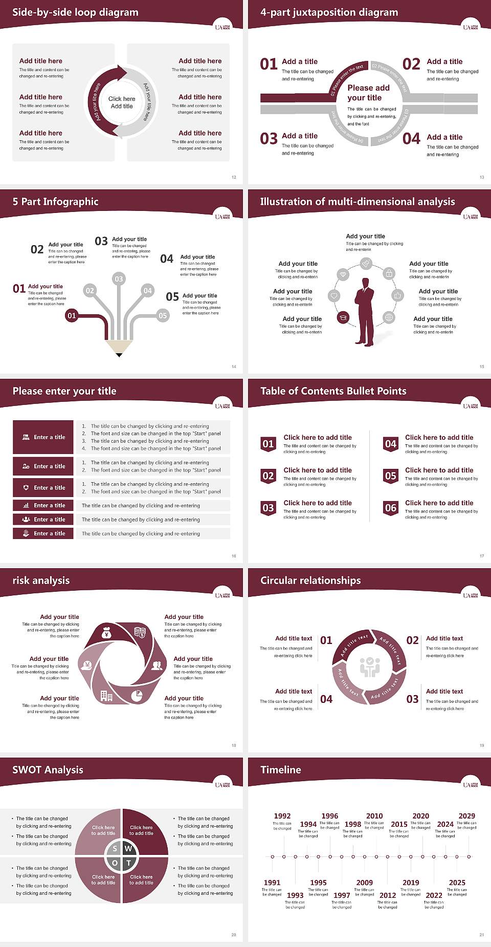 University of Arkansas at Little Rock Academic Presentation/Research Findings Report PPT Template4:3 ratio PPT effect preview image3