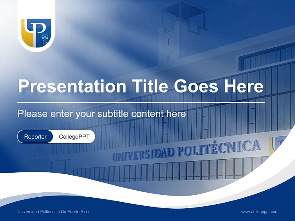 Universidad Politecnica De Puerto Rico Lecture Sharing and Networking Event PPT Template4:3 ratio PPT effect preview image4