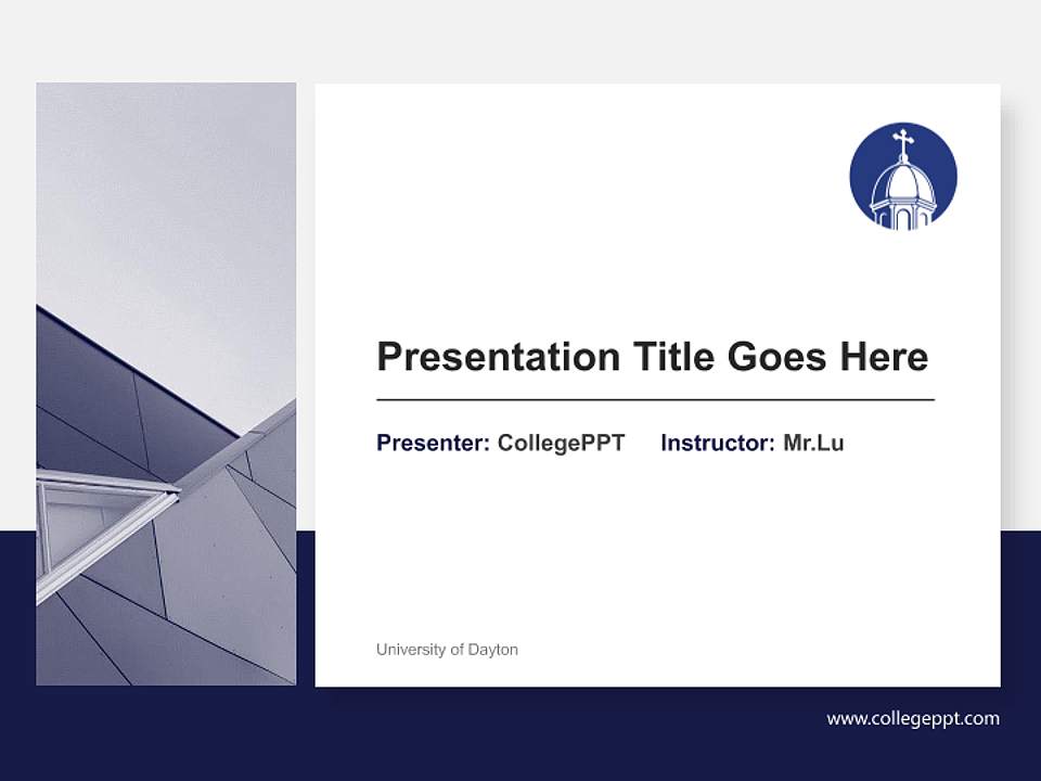 University of Dayton General Purpose PPT Template4:3 ratio PPT effect preview image6