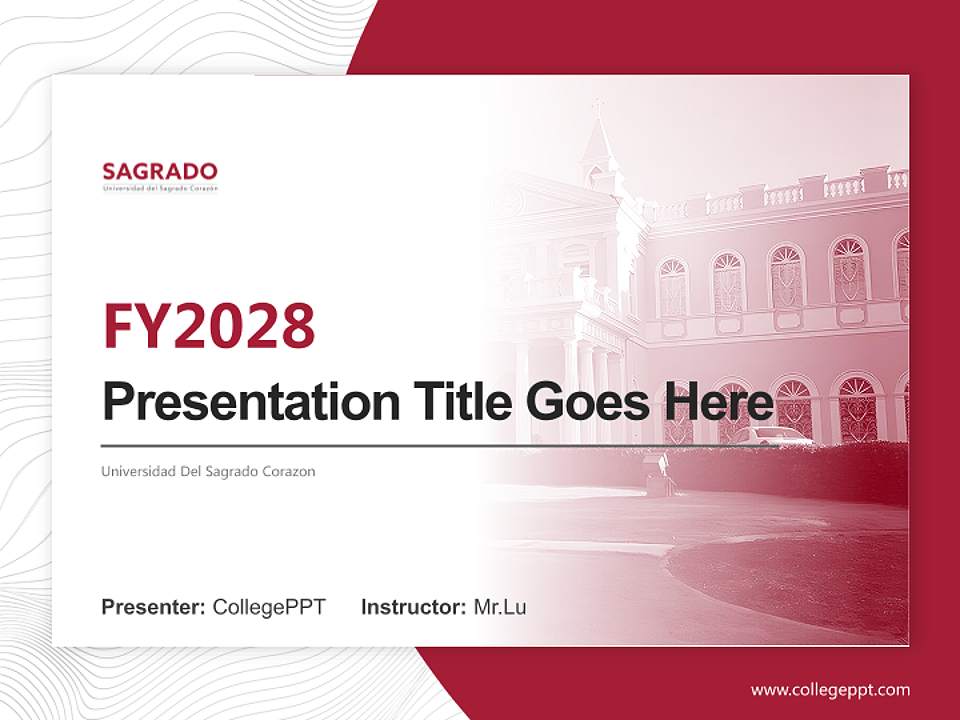 Universidad Del Sagrado Corazon Academic Presentation/Research Findings Report PPT Template4:3 ratio PPT effect preview image5