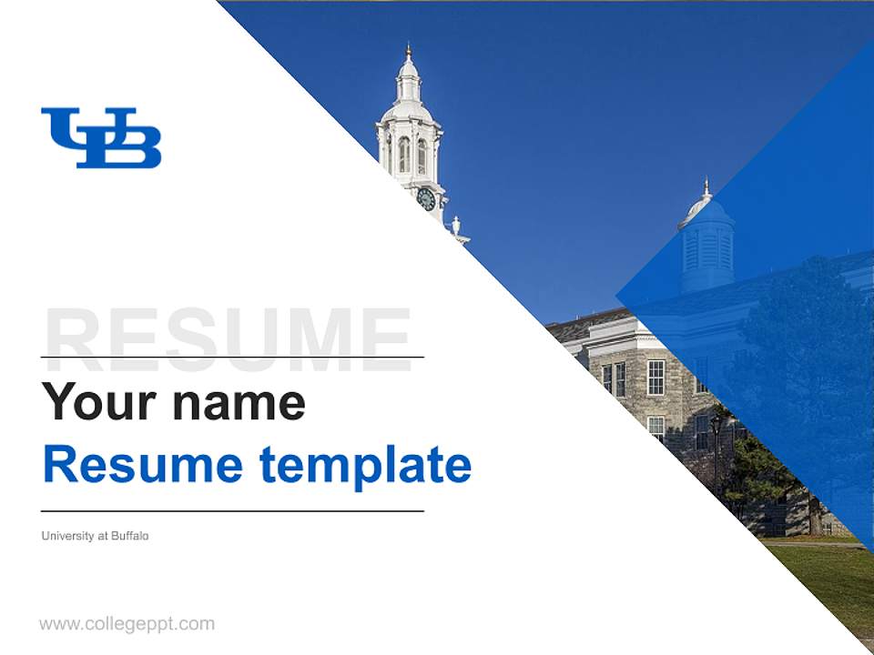 University at Buffalo Resume PPT Template4:3 ratio PPT effect preview image5