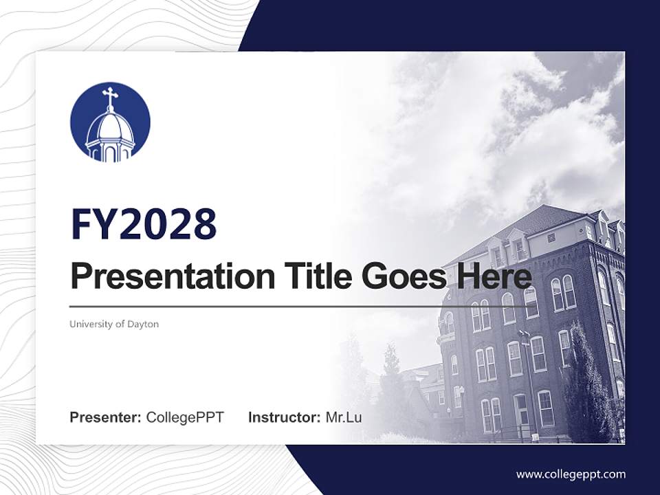 University of Dayton Academic Presentation/Research Findings Report PPT Template4:3 ratio PPT effect preview image5