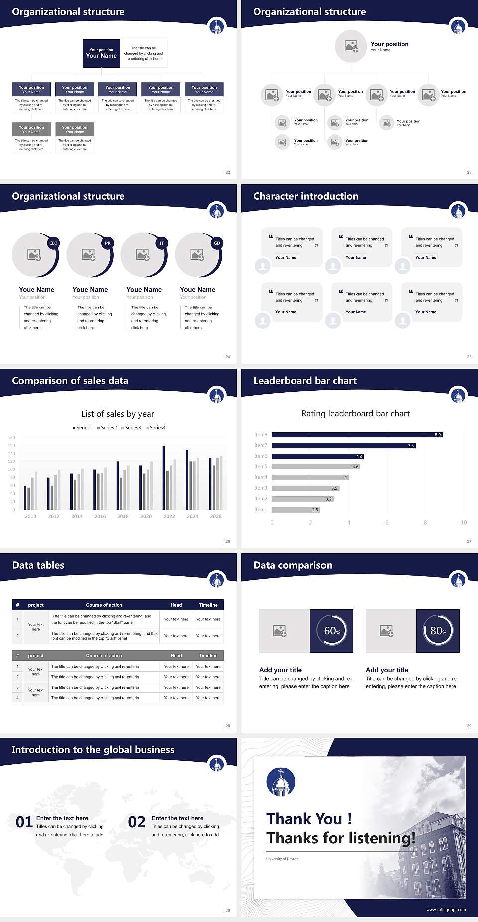 University of Dayton Academic Presentation/Research Findings Report PPT Template4:3 ratio PPT effect preview image4