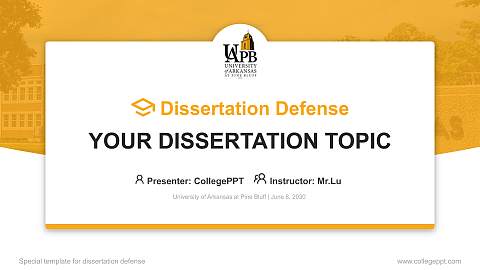 University of Arkansas at Pine Bluff Graduation Thesis Defense PPT Template