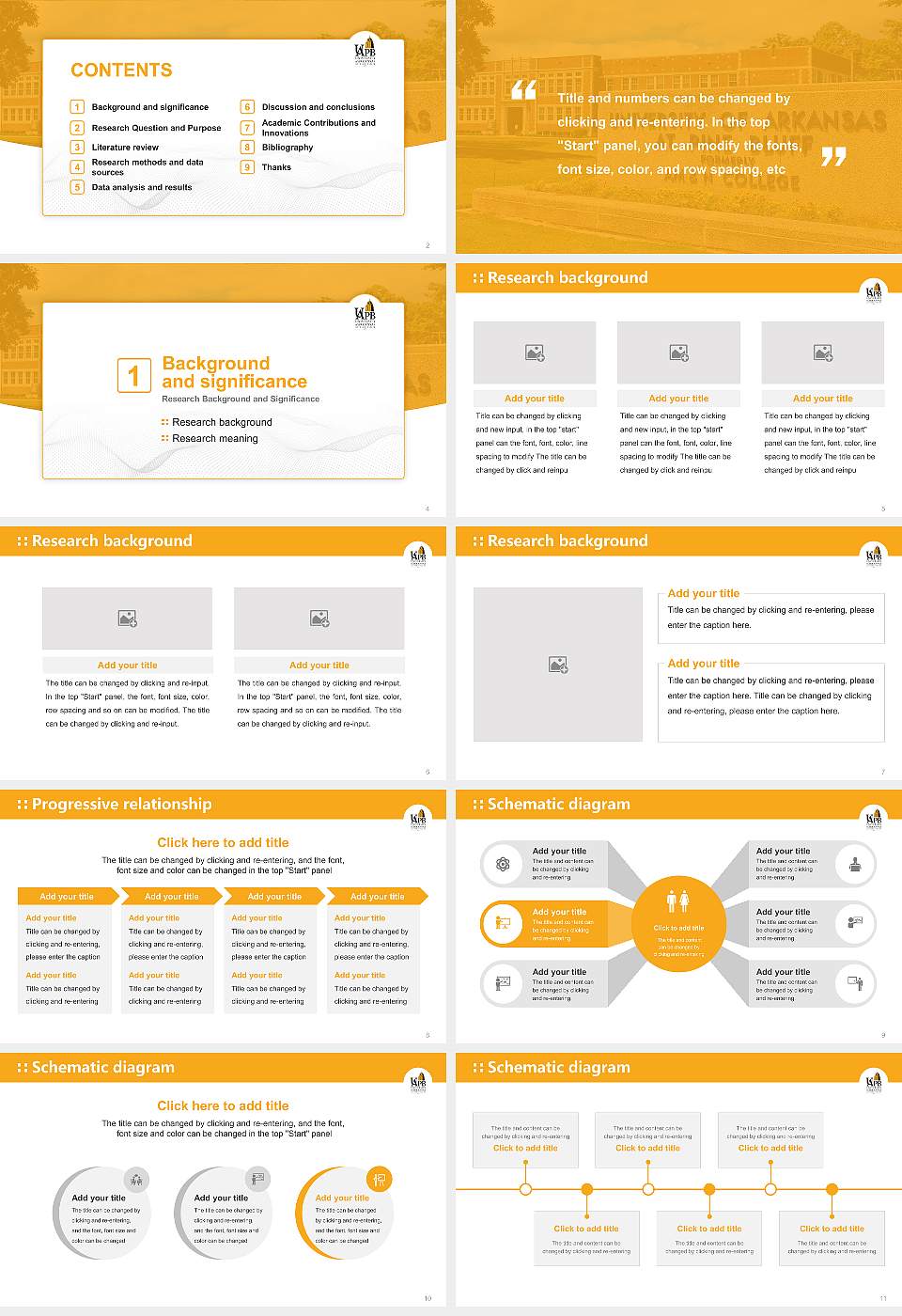 University of Arkansas at Pine Bluff Graduation Thesis Defense PPT Template16:9 ratio PPT effect preview image2