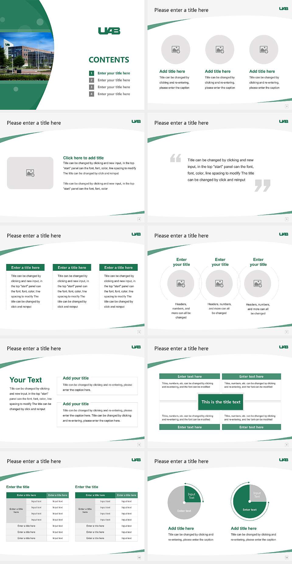 University of Alabama at Birmingham Course/Courseware Creation PPT Template4:3 ratio PPT effect preview image2