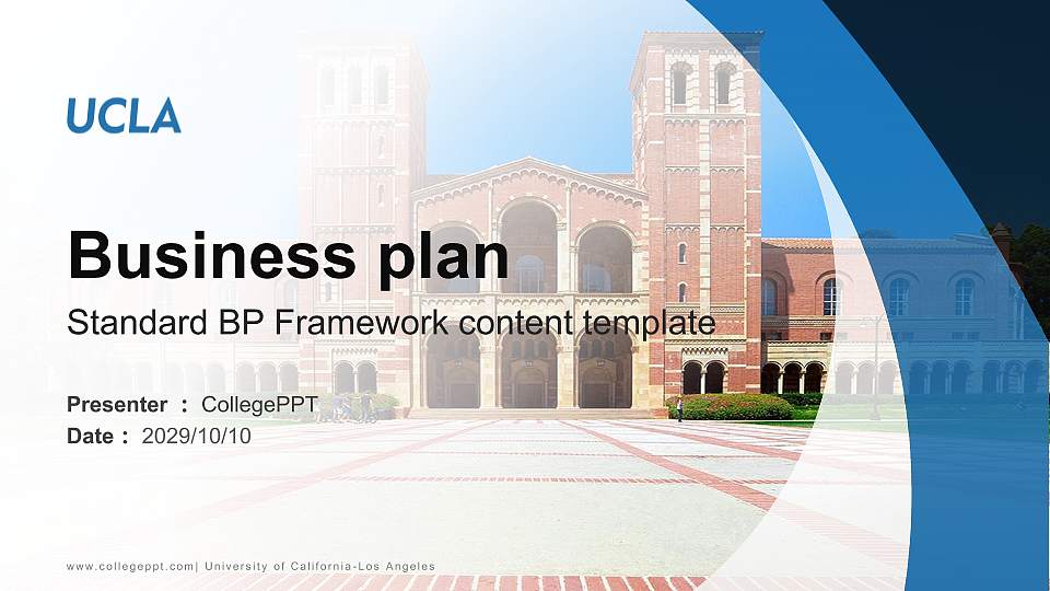 University of California-Los Angeles Competition/Entrepreneurship Contest PPT Template16:9 ratio PPT effect preview image