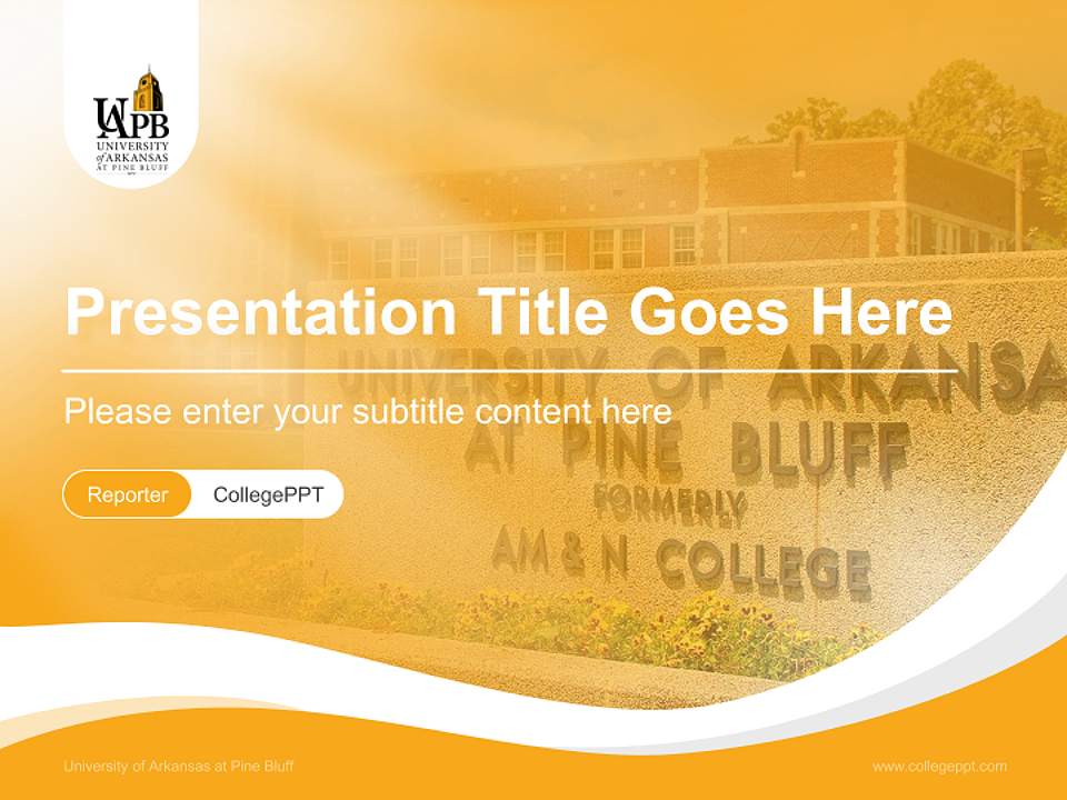 University of Arkansas at Pine Bluff Lecture Sharing and Networking Event PPT Template4:3 ratio PPT effect preview image4