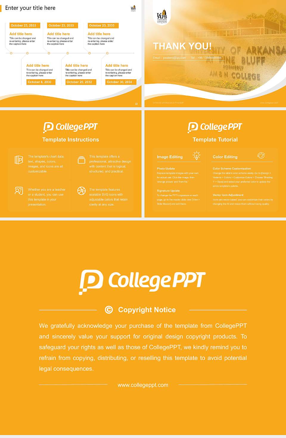 University of Arkansas at Pine Bluff Lecture Sharing and Networking Event PPT Template4:3 ratio PPT effect preview image4