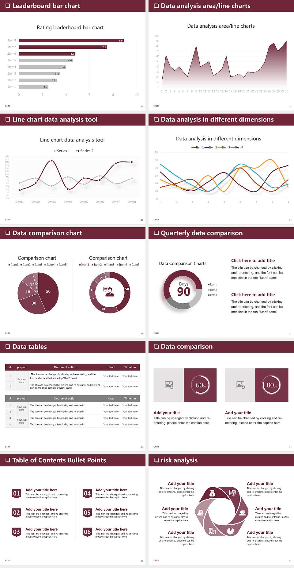 University of Arkansas at Little Rock General Purpose PPT Template4:3 ratio PPT effect preview image4