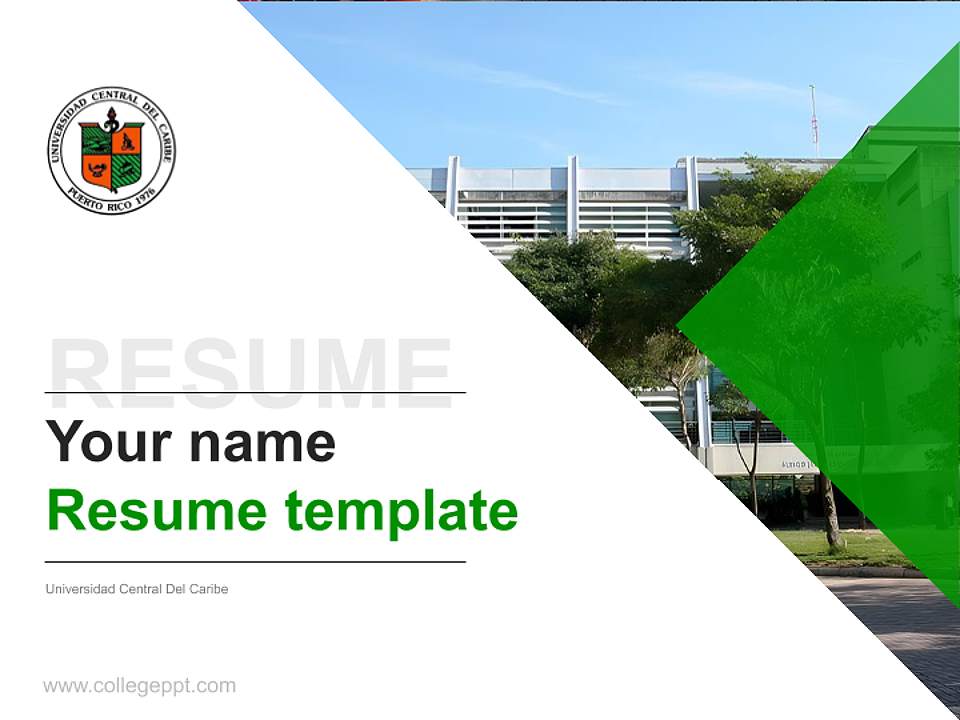 Universidad Central Del Caribe Resume PPT Template4:3 ratio PPT effect preview image5