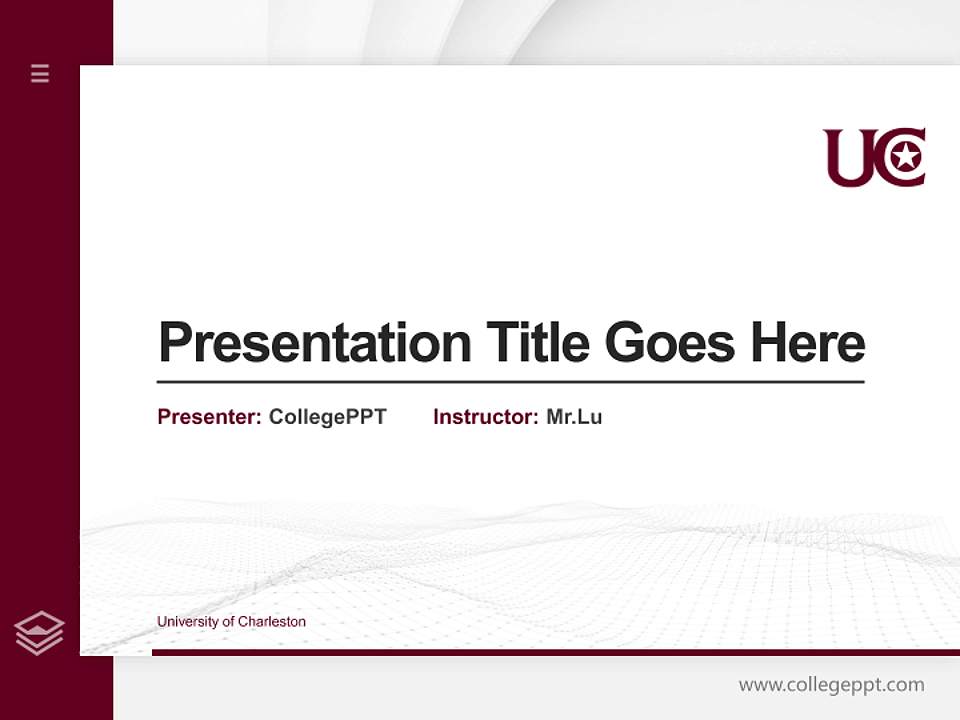 University of Charleston Thesis Proposal/Graduation Defense PPT Template4:3 ratio PPT effect preview image5