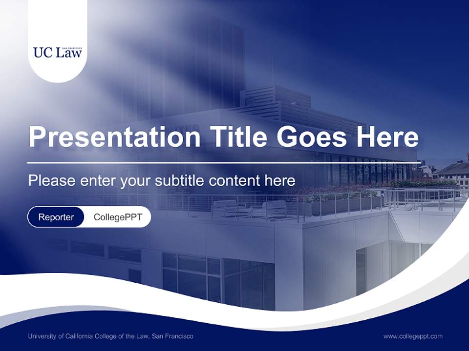 University of California College of the Law, San Francisco Lecture Sharing and Networking Event PPT Template4:3 ratio PPT effect preview image4