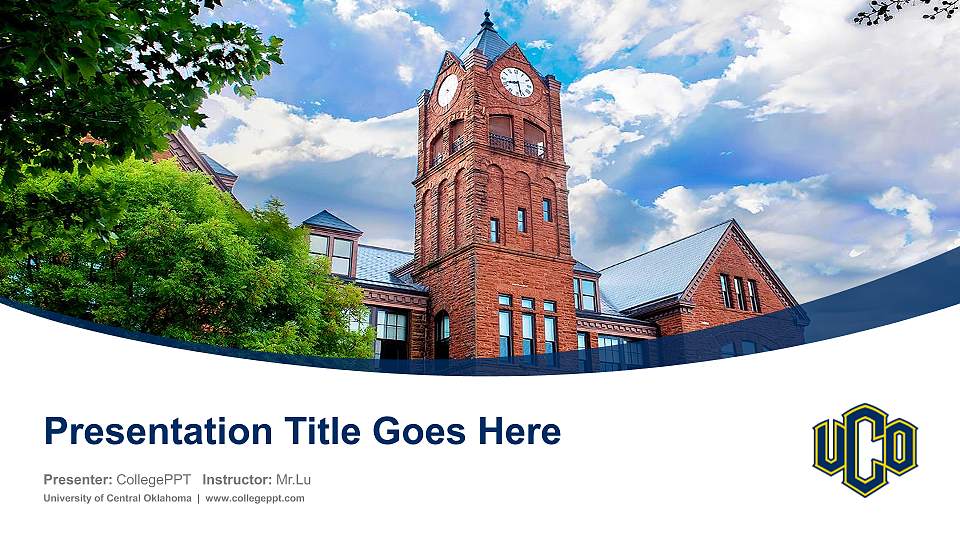 University of Central Oklahoma Course/Courseware Creation PPT Template16:9 ratio PPT effect preview image