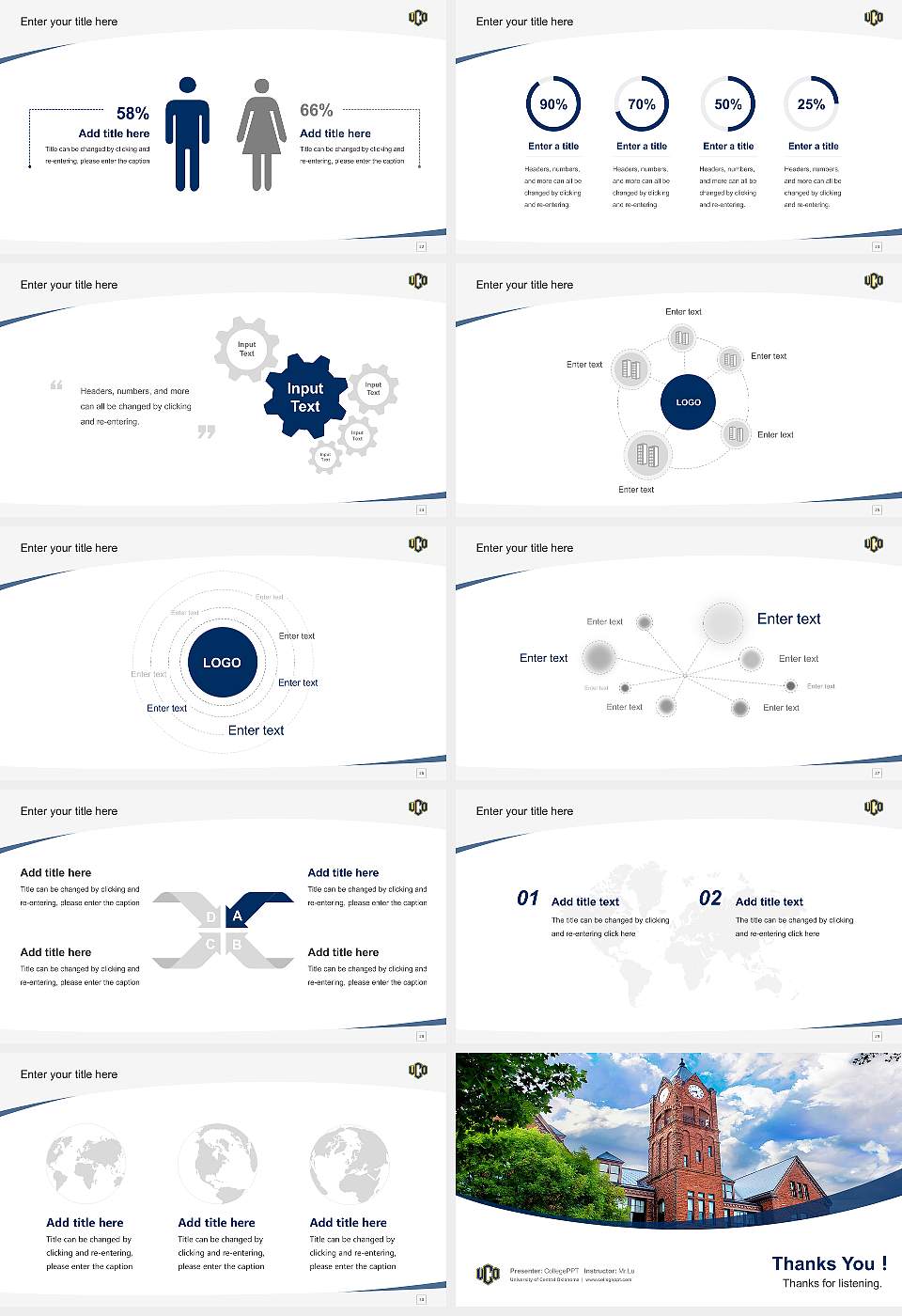 University of Central Oklahoma Course/Courseware Creation PPT Template16:9 ratio PPT effect preview image4