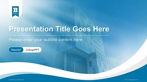 University of Baltimore Lecture Sharing and Networking Event PPT Template