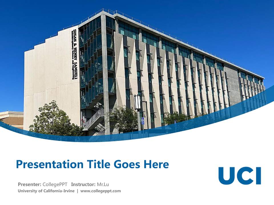 University of California-Irvine Course/Courseware Creation PPT Template4:3 ratio PPT effect preview image5