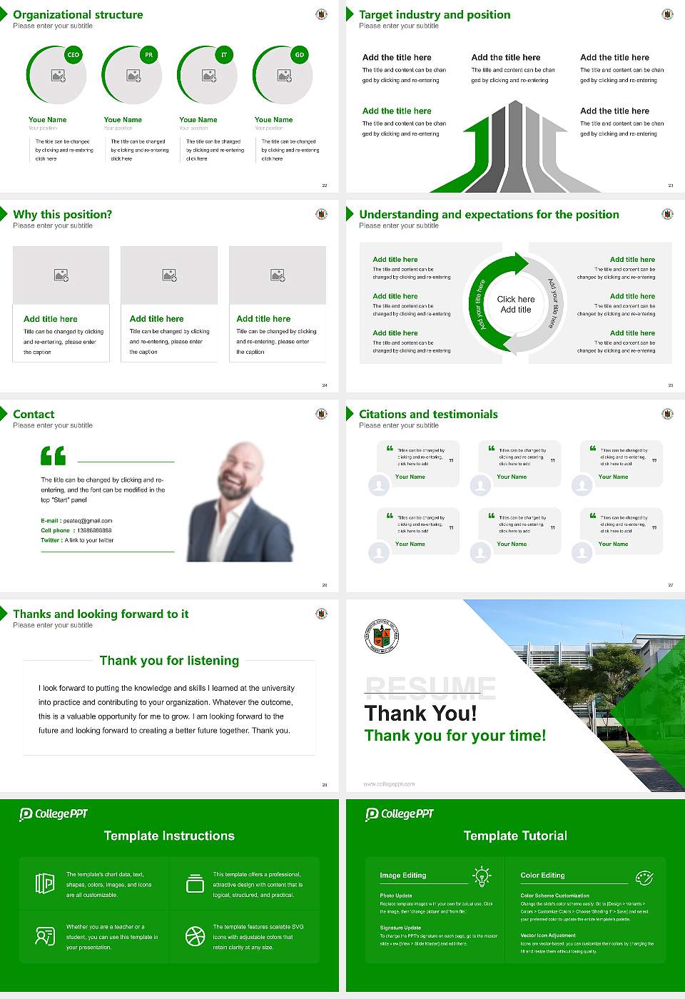 Universidad Central Del Caribe Resume PPT Template16:9 ratio PPT effect preview image4