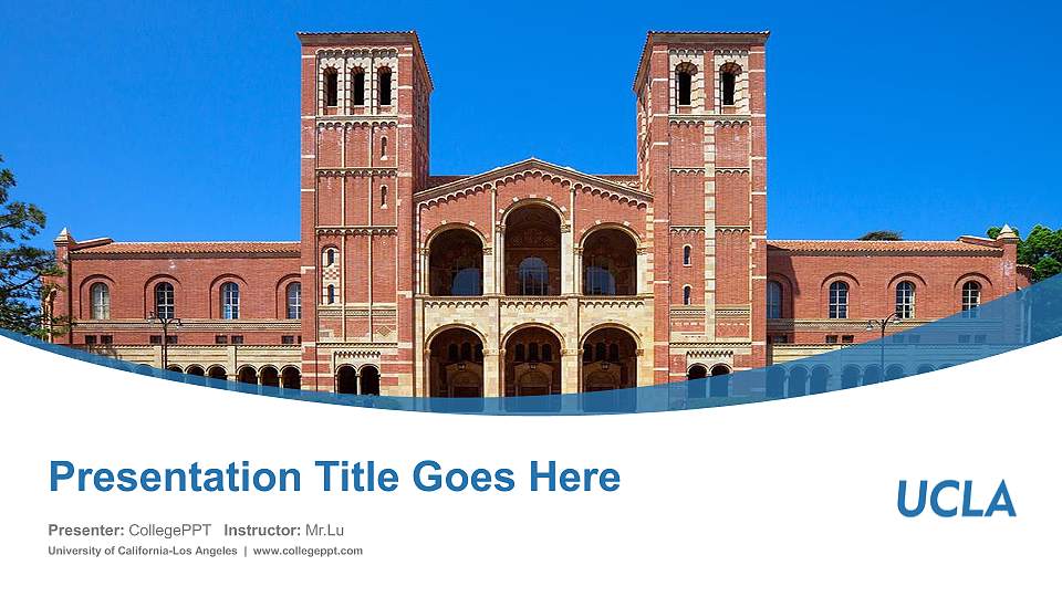 University of California-Los Angeles Course/Courseware Creation PPT Template16:9 ratio PPT effect preview image