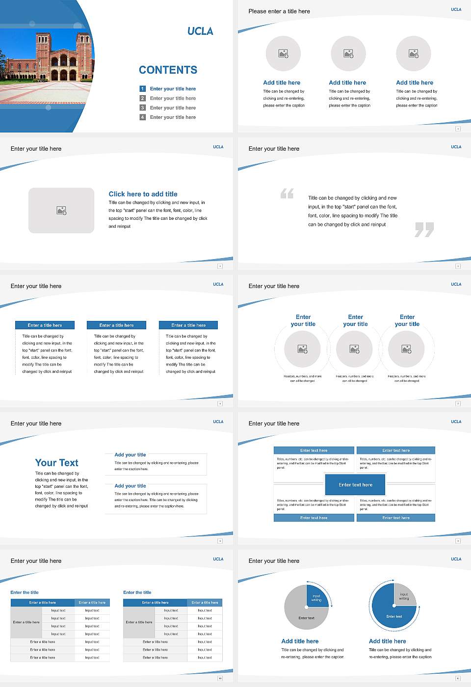 University of California-Los Angeles Course/Courseware Creation PPT Template16:9 ratio PPT effect preview image2