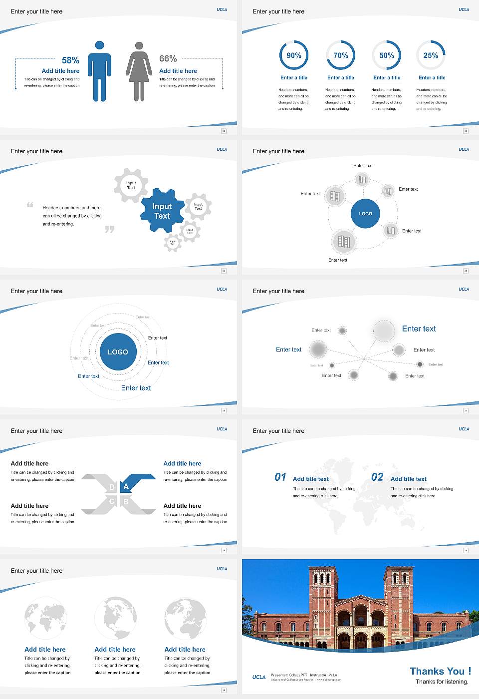 University of California-Los Angeles Course/Courseware Creation PPT Template16:9 ratio PPT effect preview image4