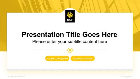 University of Central Florida National Scholarship Defense PPT Template