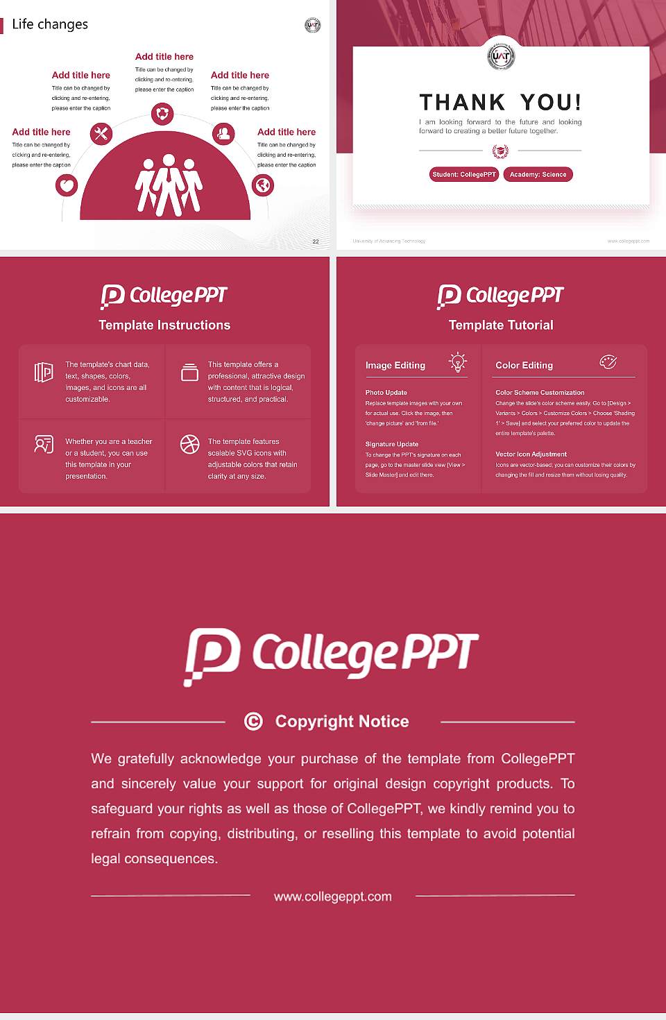University of Advancing Technology National Scholarship Defense PPT Template4:3 ratio PPT effect preview image4