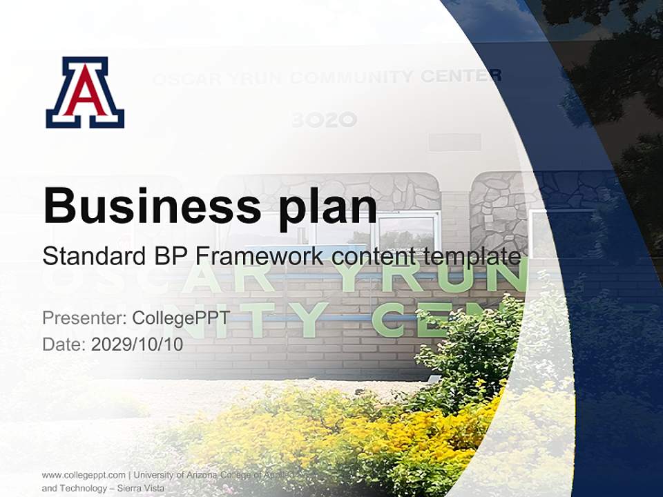 University of Arizona College of Applied Science and Technology – Sierra Vista Competition/Entrepreneurship Contest PPT Template4:3 ratio PPT effect preview image9