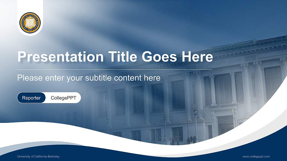 University of California-Berkeley Lecture Sharing and Networking Event PPT Template16:9 ratio PPT effect preview image1
