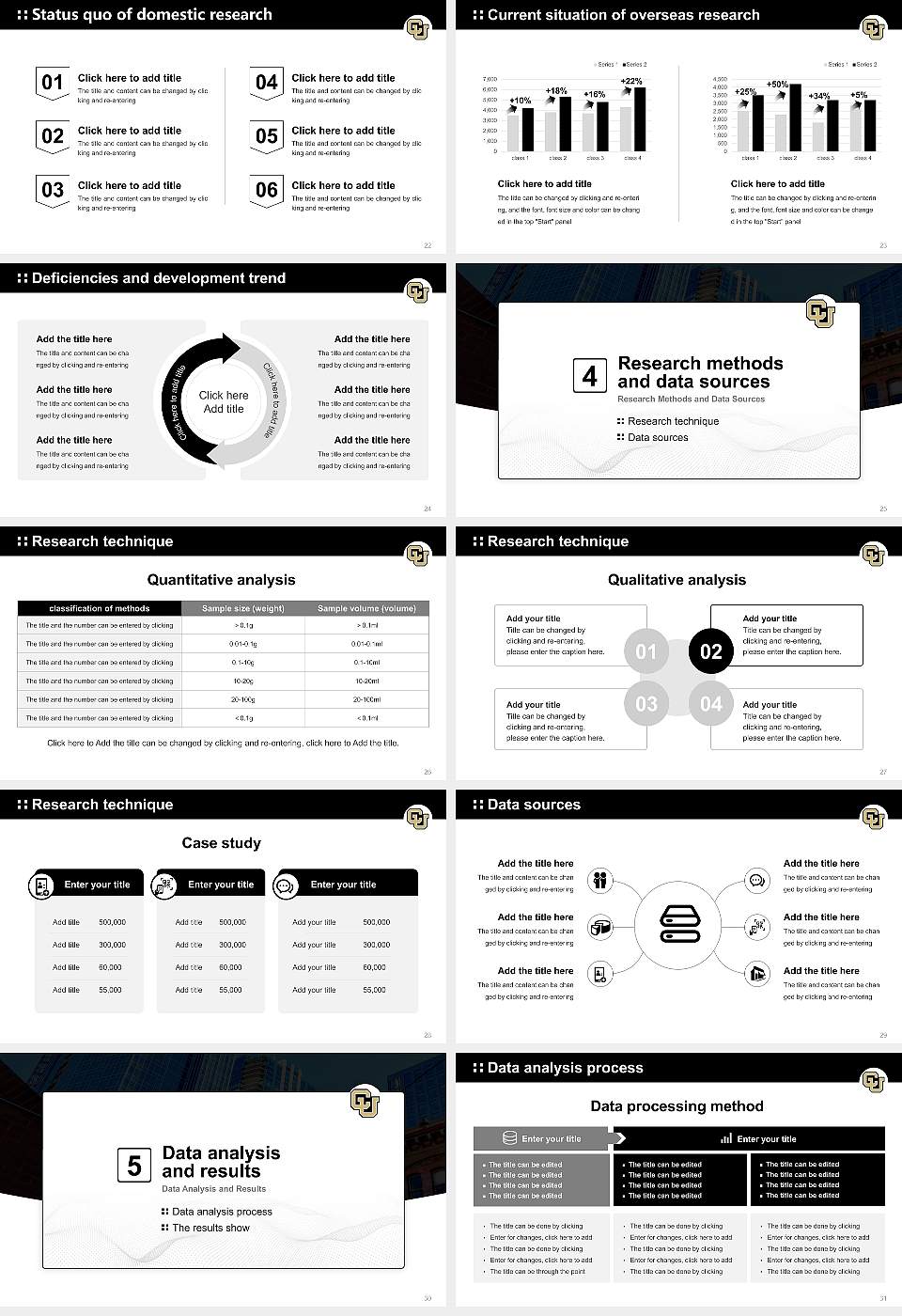 University of Colorado Denver Graduation Thesis Defense PPT Template16:9 ratio PPT effect preview image4
