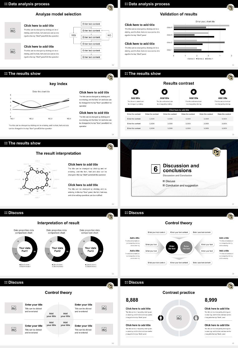 University of Colorado Denver Graduation Thesis Defense PPT Template16:9 ratio PPT effect preview image5