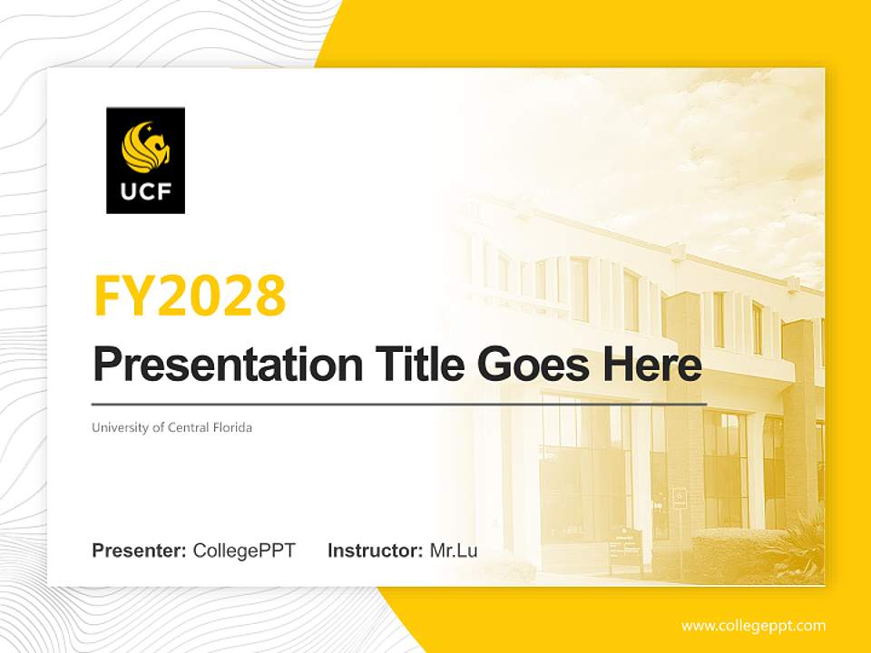 University of Central Florida Academic Presentation/Research Findings Report PPT Template4:3 ratio PPT effect preview image5