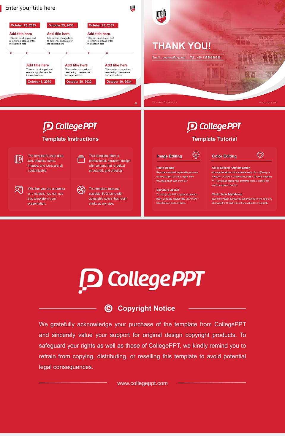 University of Central Missouri Lecture Sharing and Networking Event PPT Template4:3 ratio PPT effect preview image4