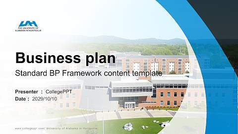 University of Alabama in Huntsville Competition/Entrepreneurship Contest PPT Template