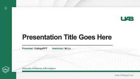University of Alabama at Birmingham Thesis Proposal/Graduation Defense PPT Template