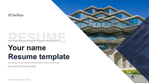 University of California-San Diego Resume PPT Template
