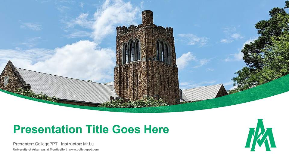 University of Arkansas at Monticello Course/Courseware Creation PPT Template16:9 ratio PPT effect preview image